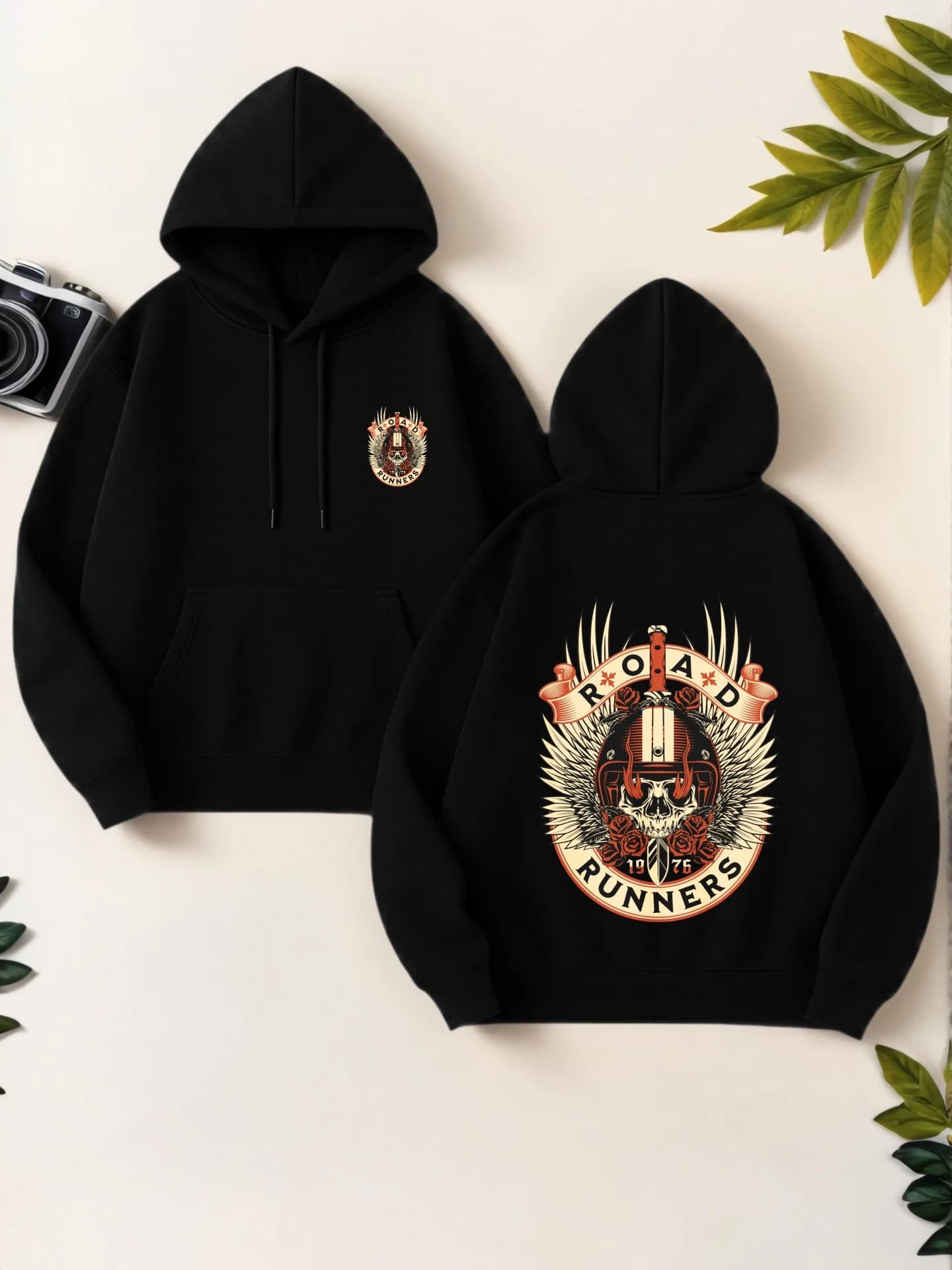 Felpa con cappuccio grafica da donna, stampa grafica vintage, stile streetwear, foderata in pile, abbigliamento casual quotidiano, per giovani uomini