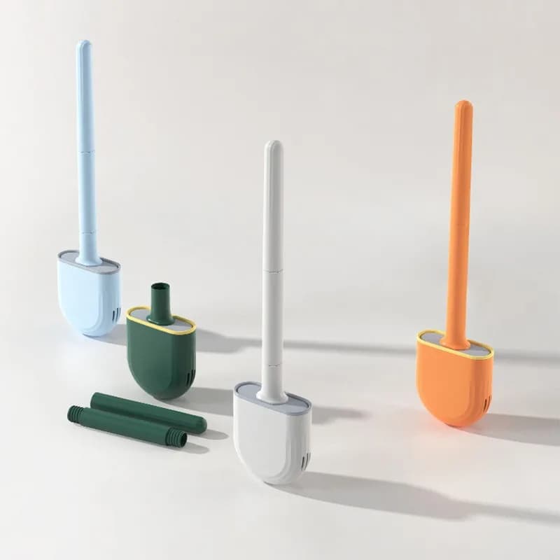 Wall Mounted Toilet Brushes Silicone Toilet Brush Set Practical Bathroom Brush For Bathroom Daily Sanitary Care MTS001