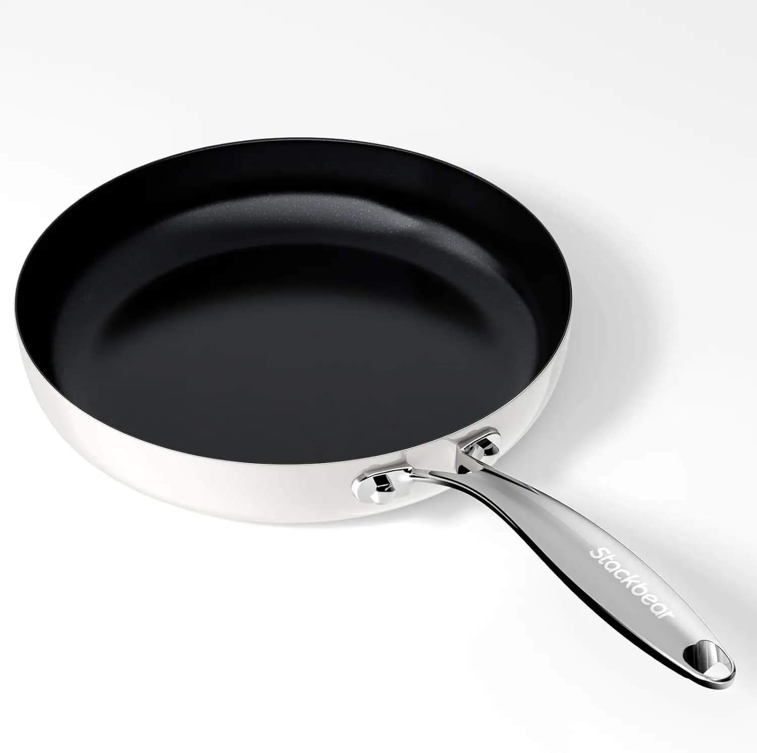 Ceramic Detachable Plate, 10.4 Inch, Stainless Steel Tri-Ply, PTFE and PFOA, Compatible with All Types of Stoves