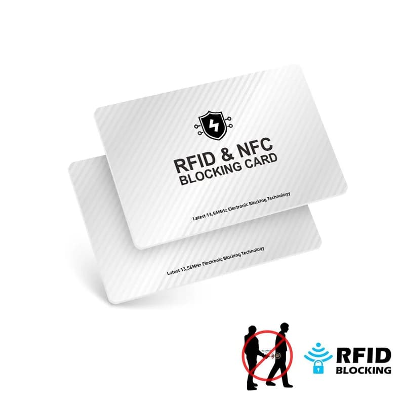 Carte con blocco RFID Set di blocker di protezione per passaporto per carte di credito di debito NFC senza contatto Design antifurto intelligente Perfettamente
