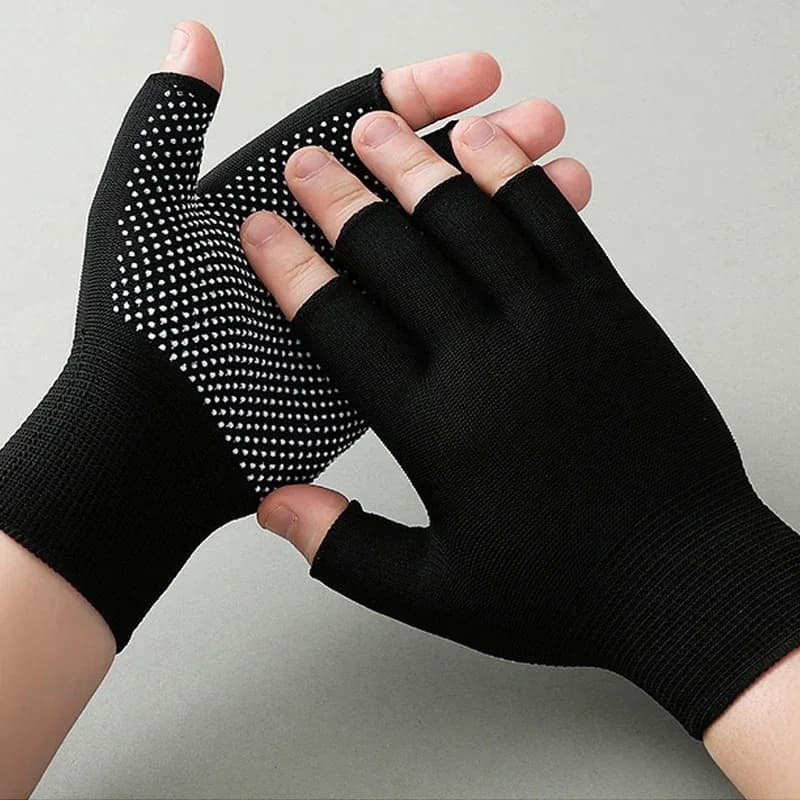 1 pair of nylon work gloves cycling gloves touch screen gym gloves for pilates yoga half finger unisex anti slip resistant to wear