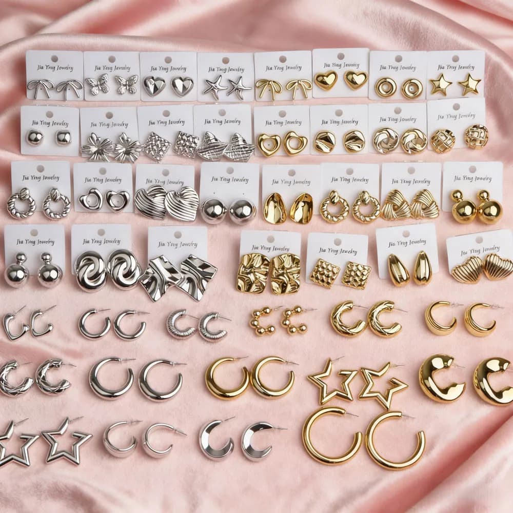10 paia/lotto moda nuovo design fascino elegante squisita geometria delle donne cuore orecchini stile mix accessori gioielli regali del partito