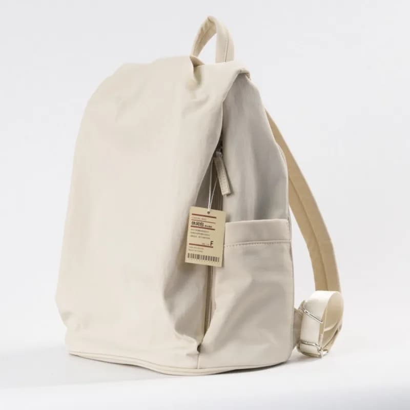 2026 New Japanese Muji Style Waterproof Casual Backpack Large Capacity Solid Color Minimalist Laptop Backpack For Men And Women