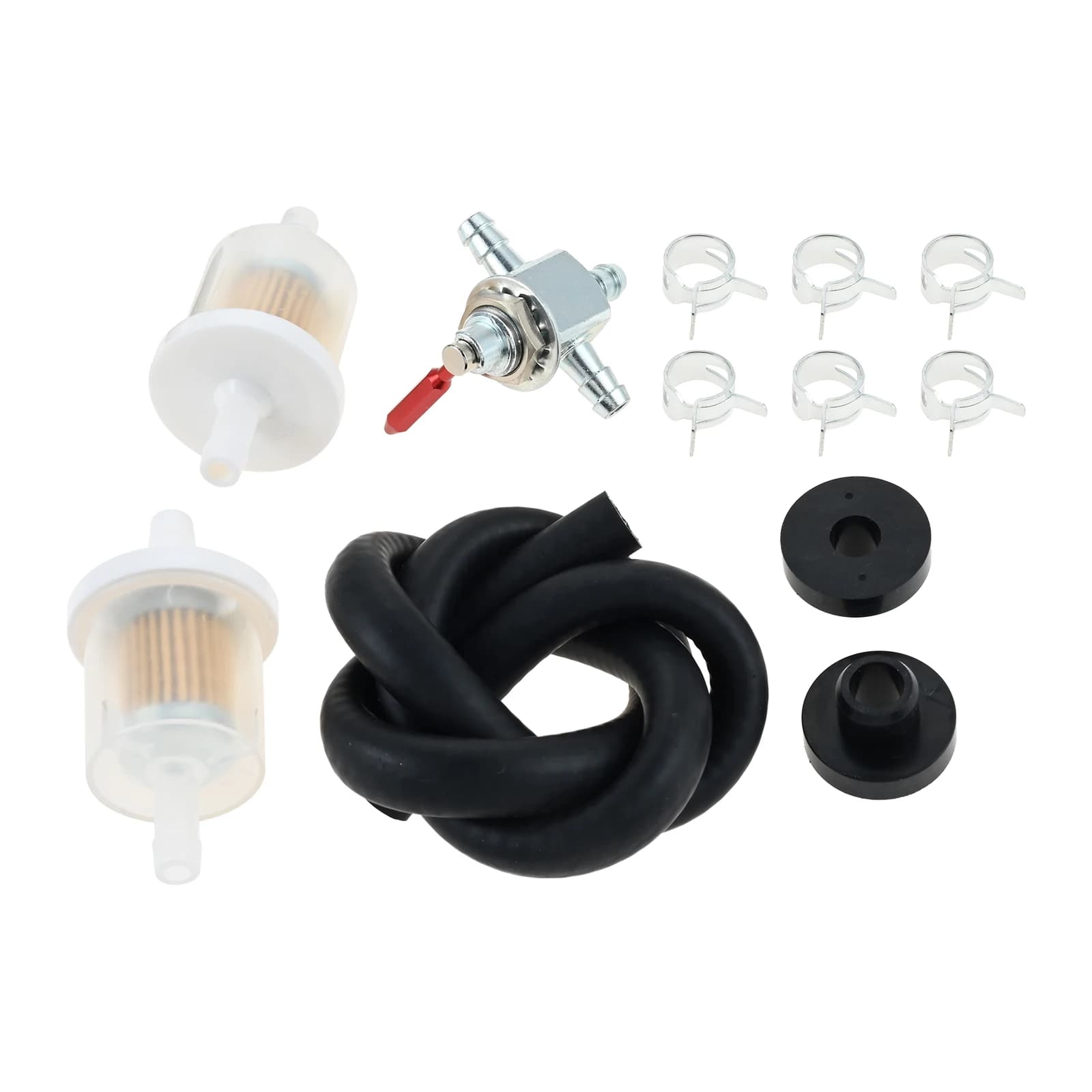 1Set Cut-Off Fuel Gas Valve Fuel filters with 6 strings Replaces for Exmark Lawn Boy Toro Electrolux Husqvarna Jonsered