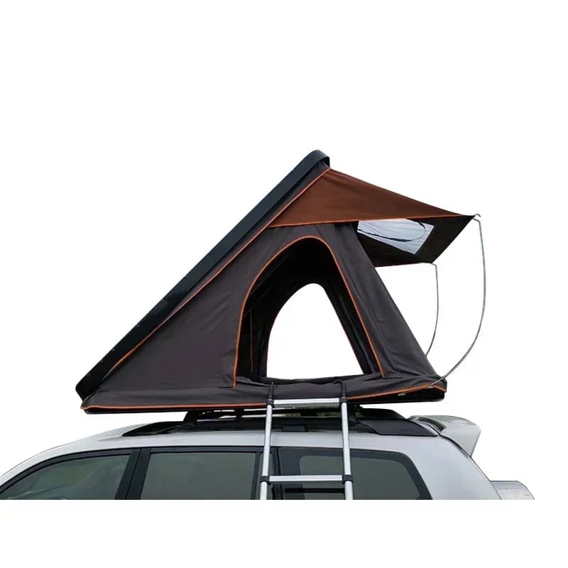 Tenda da tetto per auto triangolare transfrontaliera Tenda da esterno impermeabile Tende da campeggio Escursionismo Tenda pieghevole per 1-2 persone