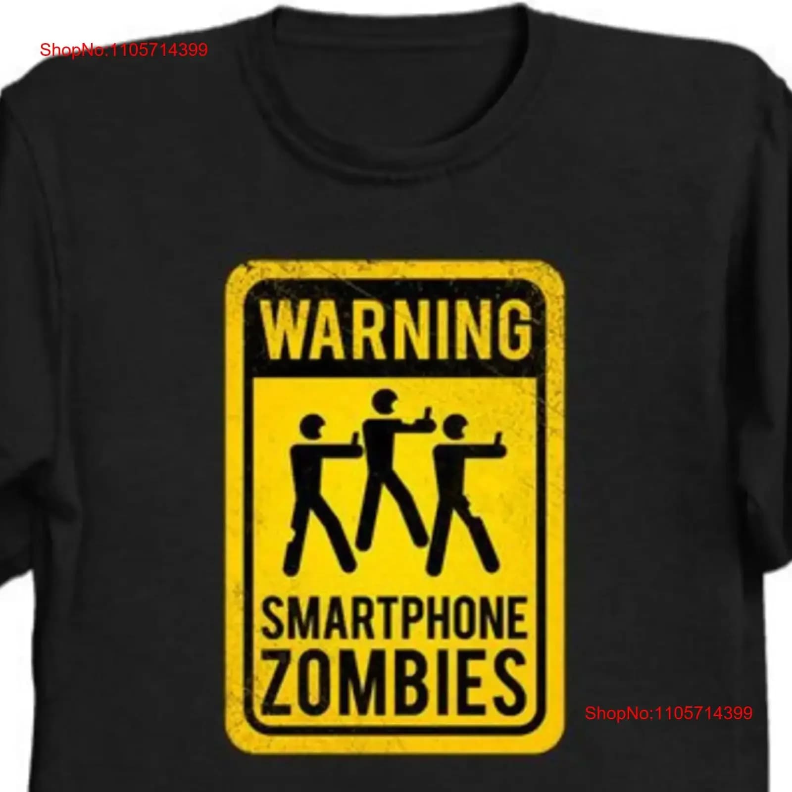 Smartphone Zombies T Shirt Women Kids Funny zombie fan gift vintage Washed fashion Soft designer clothes Slightly streetwear
