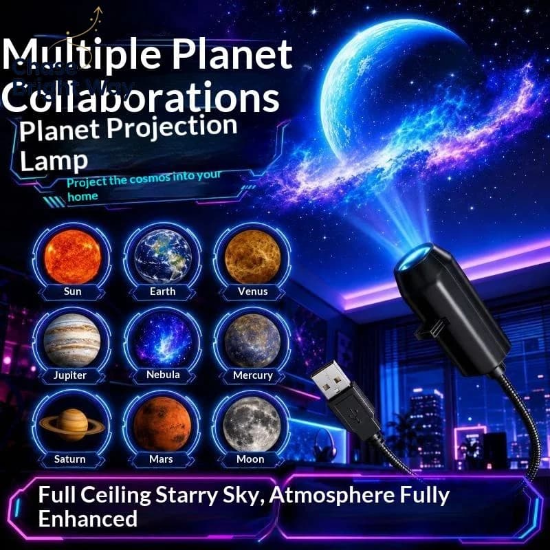 USB Star Galaxy Projector Mini Portable Space Projection Lamp Romantic Night Light for Valentine's Day Decor