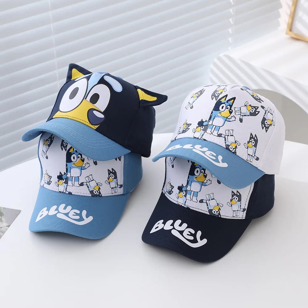 Cappello Bluey con Velcro Regolabile, 100% Poliestere, Perfetto per Primavera/Estate, Ideale Cappello da Ragazzo per Protezione Solare