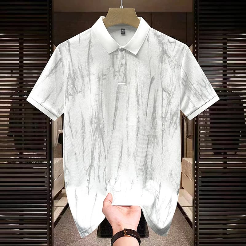 Polo da uomo testurizzata estiva 2026, nuova collezione, casual, elegante, slim fit, traspirante, leggera, a maniche corte, per golf