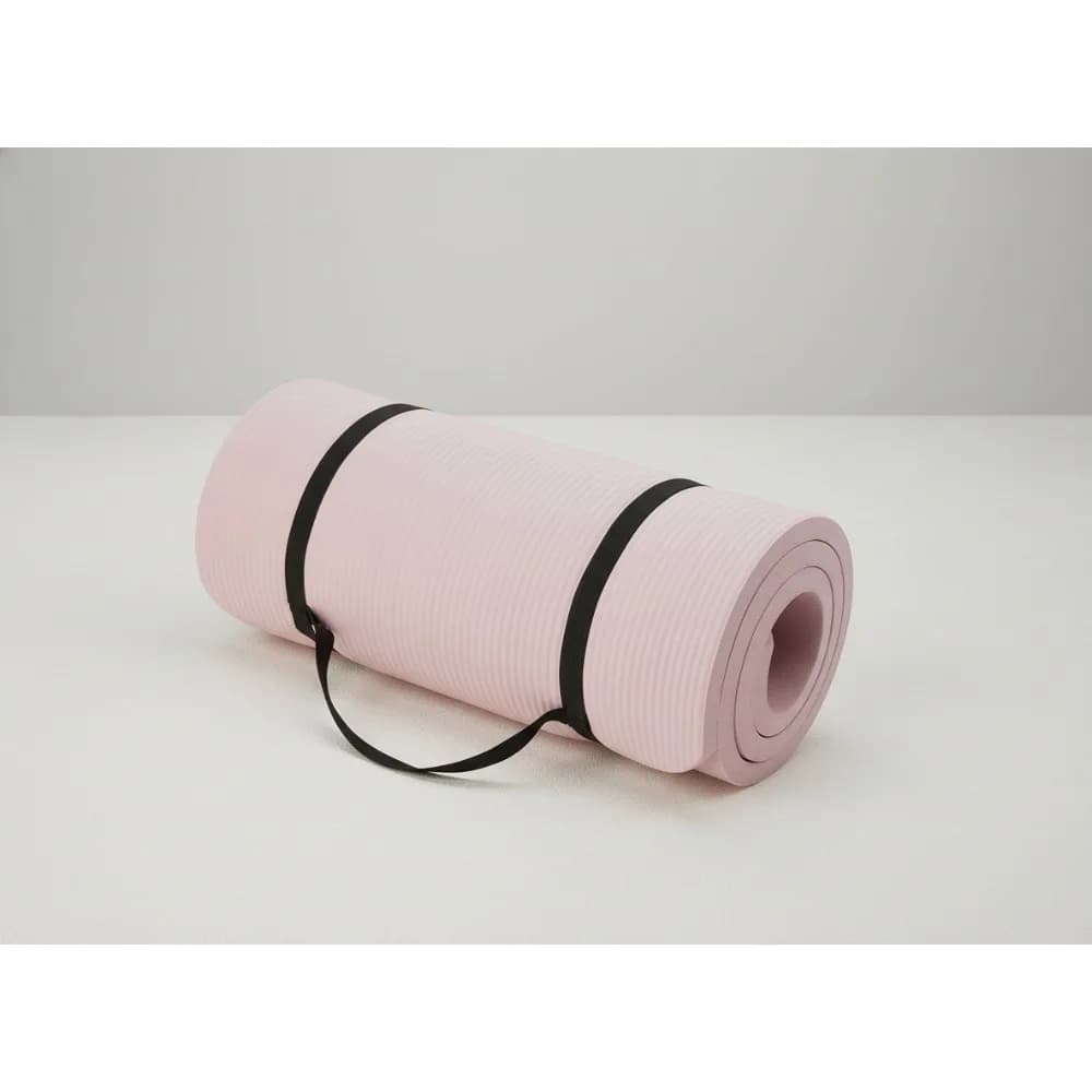 1 inch thick extra yoga mat with shoulder for woman man gym at home exercise pilates workout anti-slip ecological