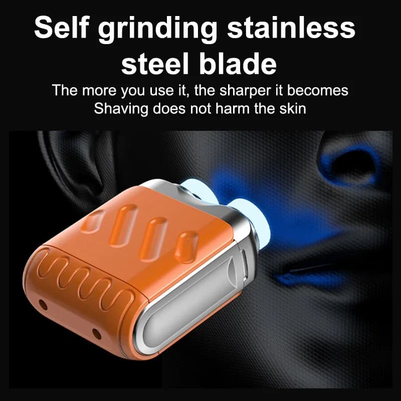 Mini Double Head Waterproof Double Head Electric Shaver Type C Rechargeable Razor Rotating Travel Tool To Cut Hair Shaving Man
