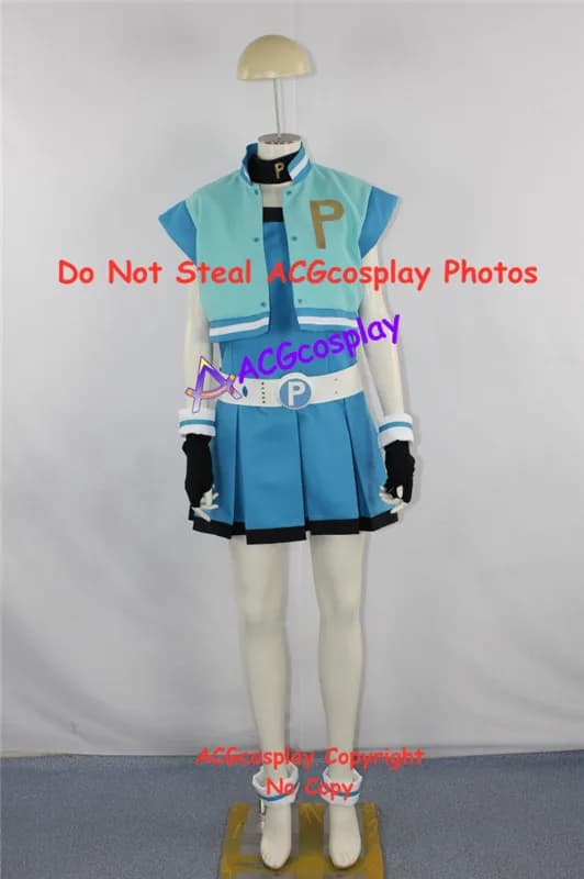 Costume cosplay Power Puff People Z Bubbles acgcosplay include cintura con fibbia
