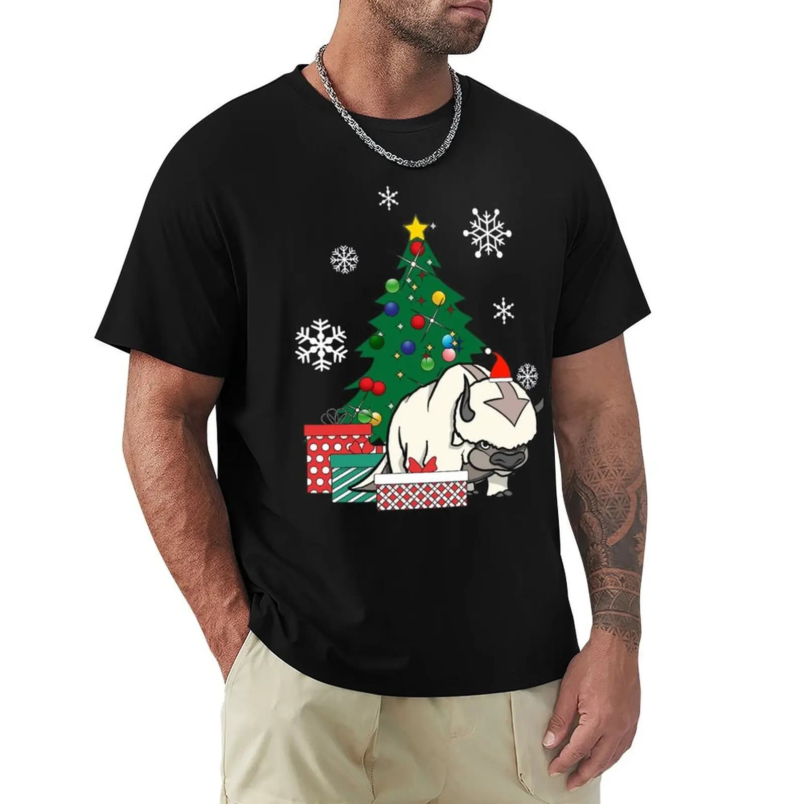 T-shirt natalizia anime, maglietta sportiva leggera a maniche corte