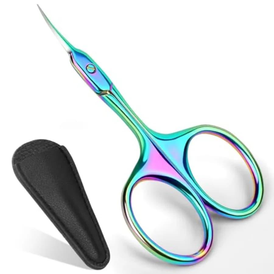 Cuticle Scissors, Extra Fine Curved Manicure and Pedicure Nail Scissor for Women/Men, Professional Small Grooming Tool for Nail