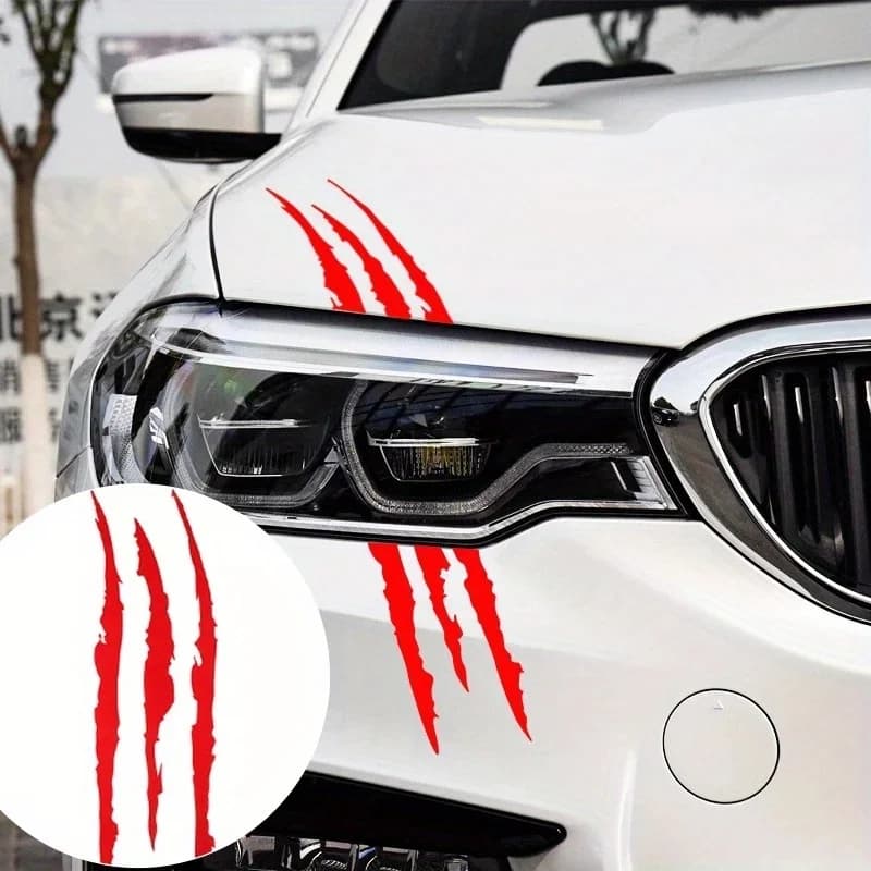 2 Pezzi Adesivi per Paraurti Auto, Adesivi Magici a Forma di Artiglio, Impermeabili, Resistenti ai Graffi e ai Raggi Solari, Adesivi per Sopracciglia Fari