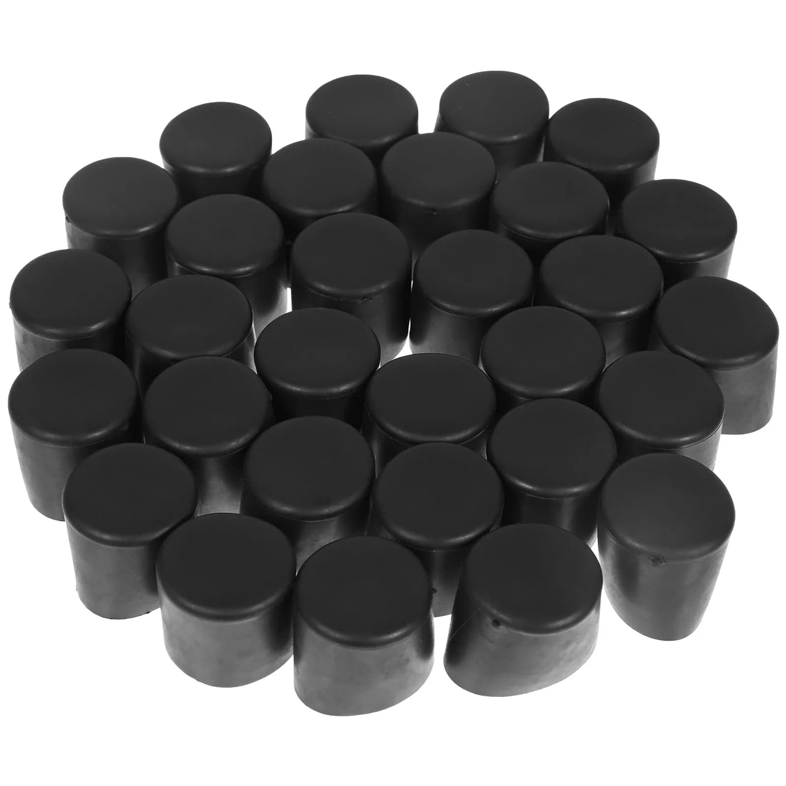 30Pcs PVC Furniture Leg Caps 27Mm Round Tube Leg Floor Protectors for Hardwood Tables Chairs Benches Patio Sliders