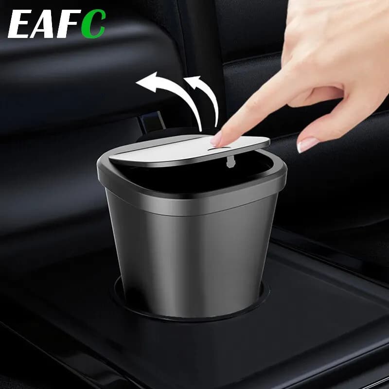 Pattumiera per Auto borsa portaoggetti per Organizer automatico cestino della spazzatura per Auto posacenere custodia antipolvere porta Click Open Cover Storage Box