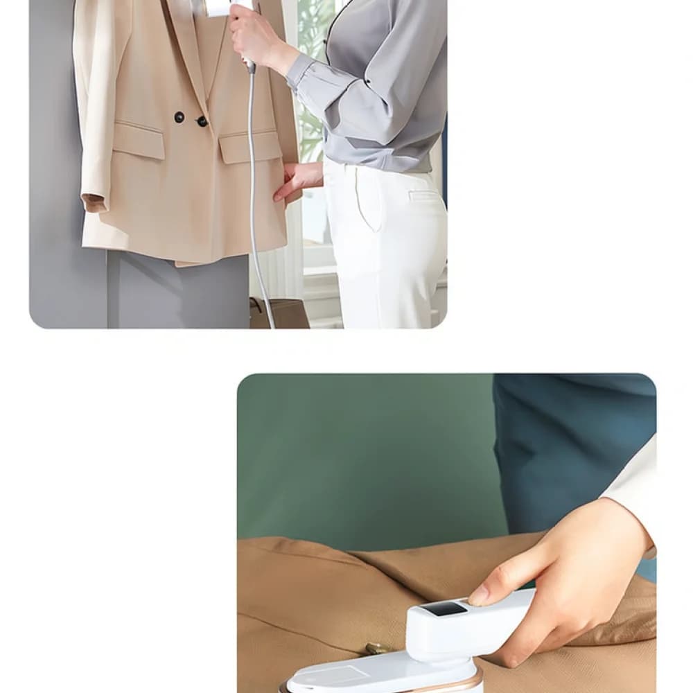 Handheld Steamer For Clothes Folding Steam Iron Portable Fabric Wrinkle Remover Digital Control Three Temperature Modes