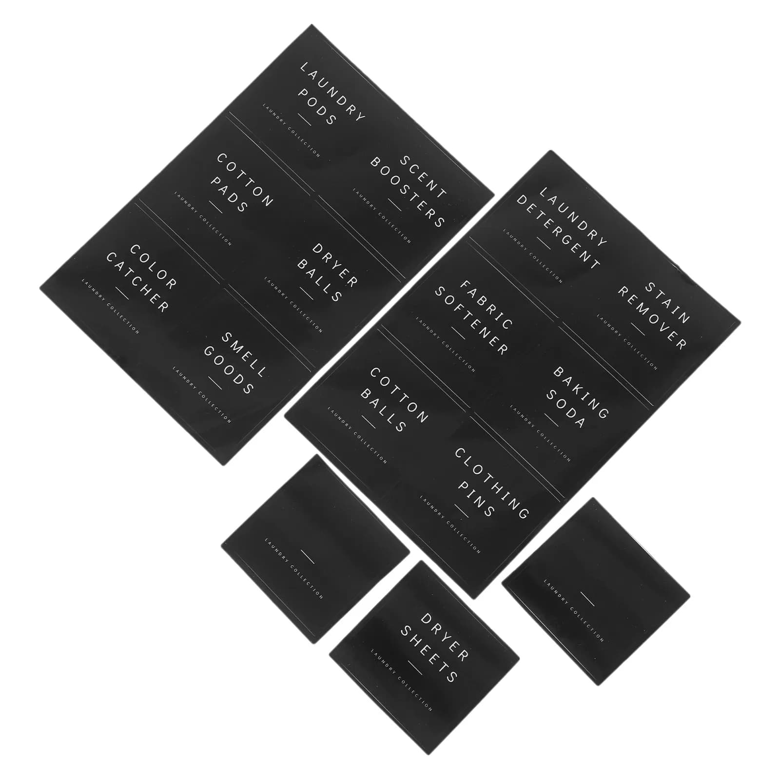 1Set Waterproof Laundry Labels Minimalist Adhesive Stickers for Laundry Bottles Soap Dispensers Bathroom Storage