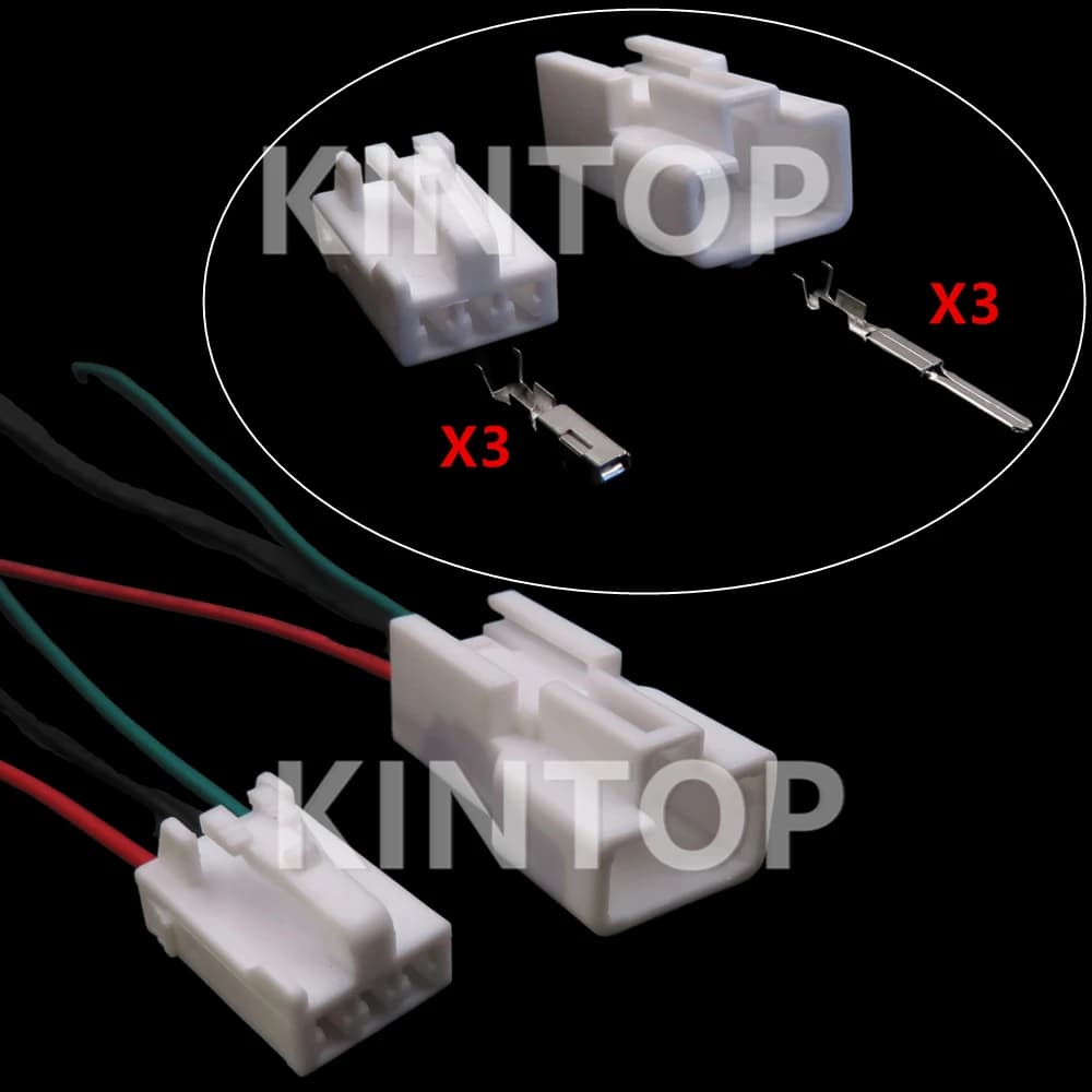 1 Set 3 pin lampada da lettura per Automobile spina maschio presa femmina con fili 7282-1030 6520-0577 connettore per cavo non sigillato per auto