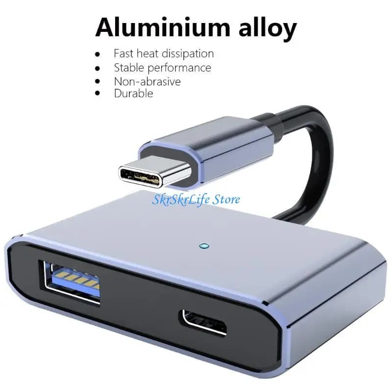 E65E 3-in-1 /2-in-1 Type C Converters Cable Lightweight Memory Card Reader Adapter