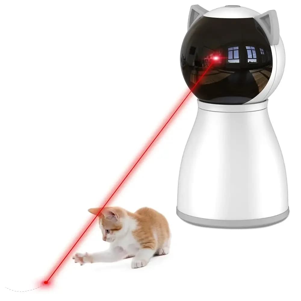Giocattoli Laser per Gatti da Interno, 4a Generazione con Traiettoria Casuale Reale, Attivazione a Movimento, Ricaricabile, Laser Automatico per Gatti