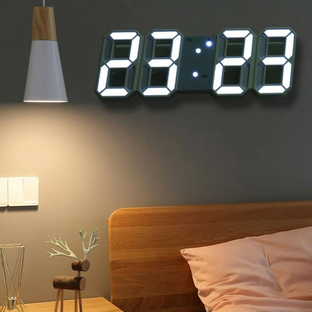 Orologi da parete per la casa 3D orologio da parete a LED digitale moderno 24/12 ore Display Timer allarme casa sveglia USB decorazione per camera da letto