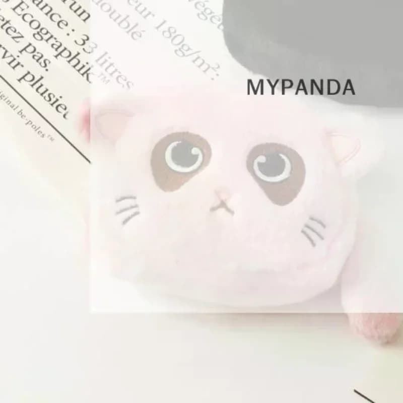 /Cna/Kitten Plush Coin Purse Cartoon Cat Wallet Money Change Pouch Earphone Bag Key Lipstick Storage Bags Kid Girl Gifts Lovely