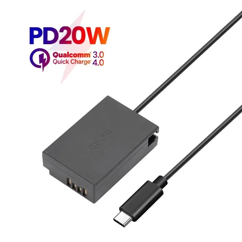 ACK-E18 tipo USB C LP-E17 batteria fittizia adattatore ca di alimentazione cc per caricabatterie Canon EOS R10 RP 200D 250D 750D 760D 77D 800D 850D 8000D