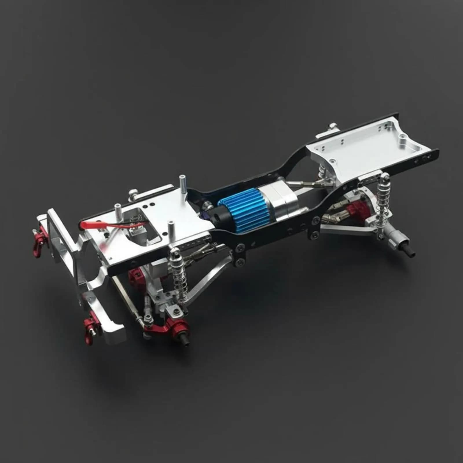Telaio in Metallo per Modifica Auto RC, Costruzione Durevole, Parte per Veicoli Giocattolo, Include Ingranaggi in Acciaio