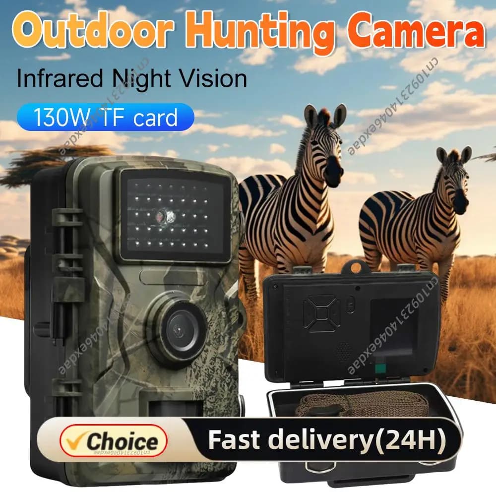 Fotocamera da Caccia Impermeabile con Visione Notturna a Infrarossi, Telecamera di Sicurezza Attivata dal Movimento, Fototrappola per Fauna Selvatica