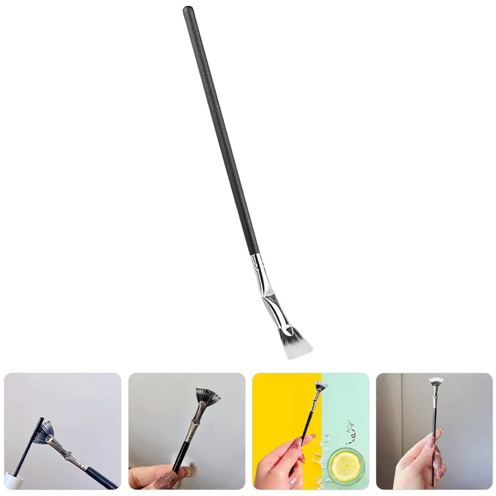 Fan Shaped Mascara Brush for Lashes Natural Curl Definition and Lengthening Effect Gentle Non Irritating Safe for