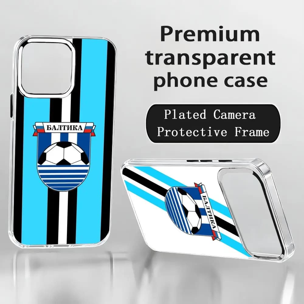 Russian B-Baltika Kaliningrad Phone Case For iPhone 17 air 16 15 14 13 12 11 Pro Max Plus Chrome Button Camera Ring Transparent