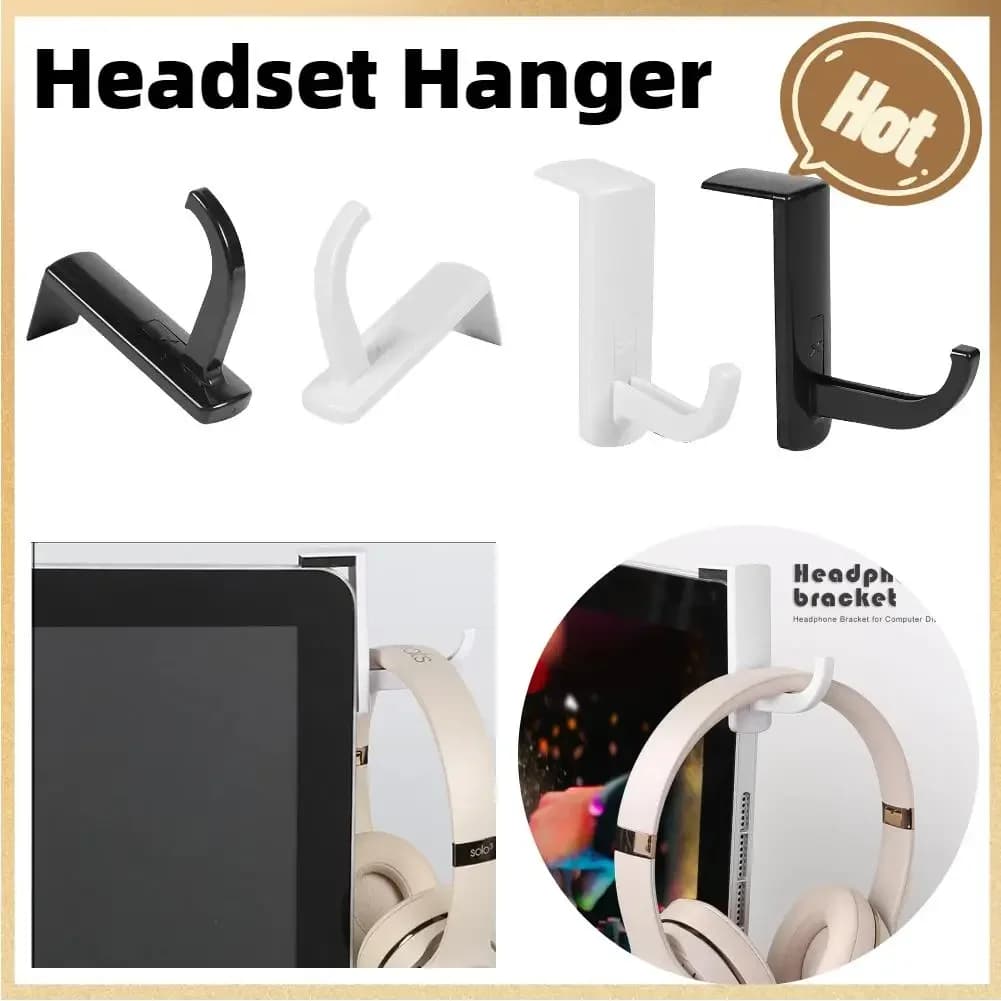 Plastic Headphone Hook for PC Monitor Hook for Earphone Holder Hook for Laptop Headphone Holder for Gamer for Home Office