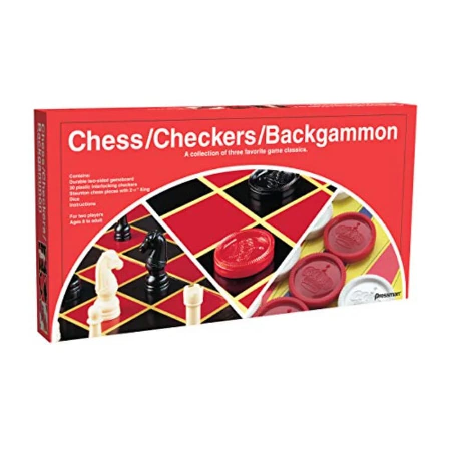 Che/ Checker/ Backgammon - 3 Game in One with Full ize taunton Che Piece and Interlocking Checker, 1.62 x 8.00 x 1.0 Inche