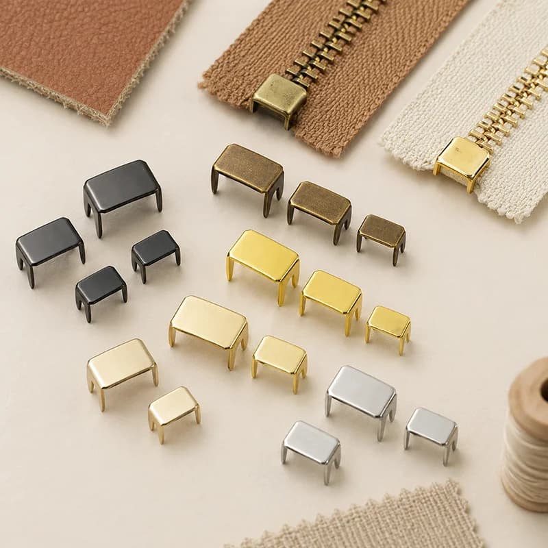 50/100/200Pcs 3#5#8#10# Non Slip Zip Stopper Metal Tail Clip End Lock for Handbags Garment Zipper Repair Sewing Accessories Kit