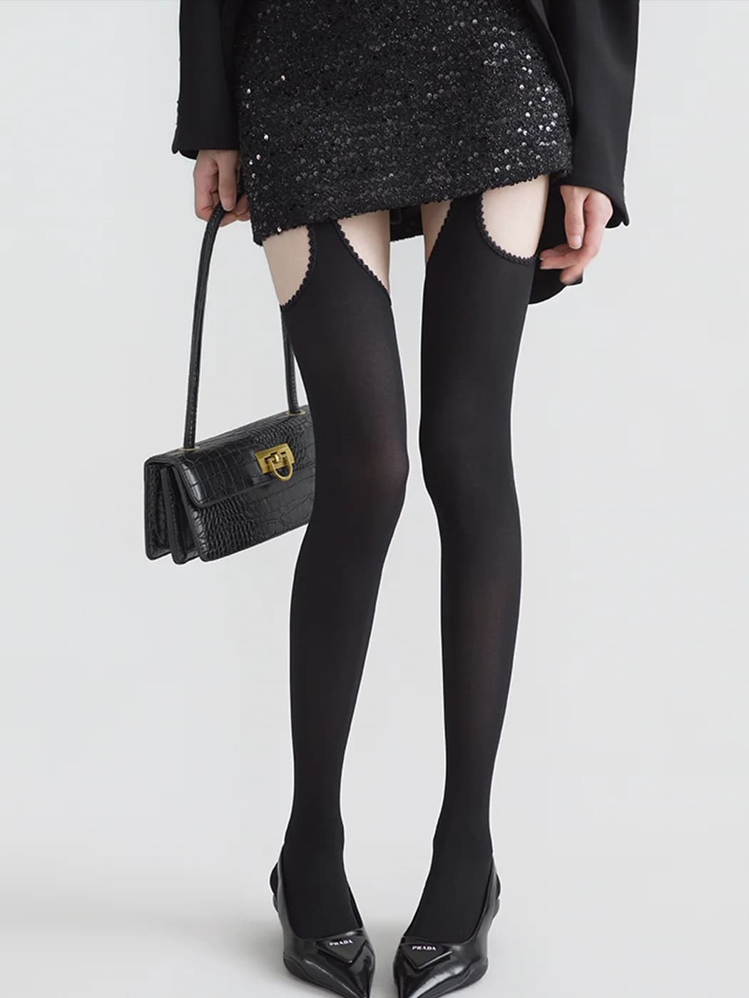 Calze bianche sexy da donna con reggicalze a fascia larga, calze Lolita sopra il ginocchio, lucide, per donna