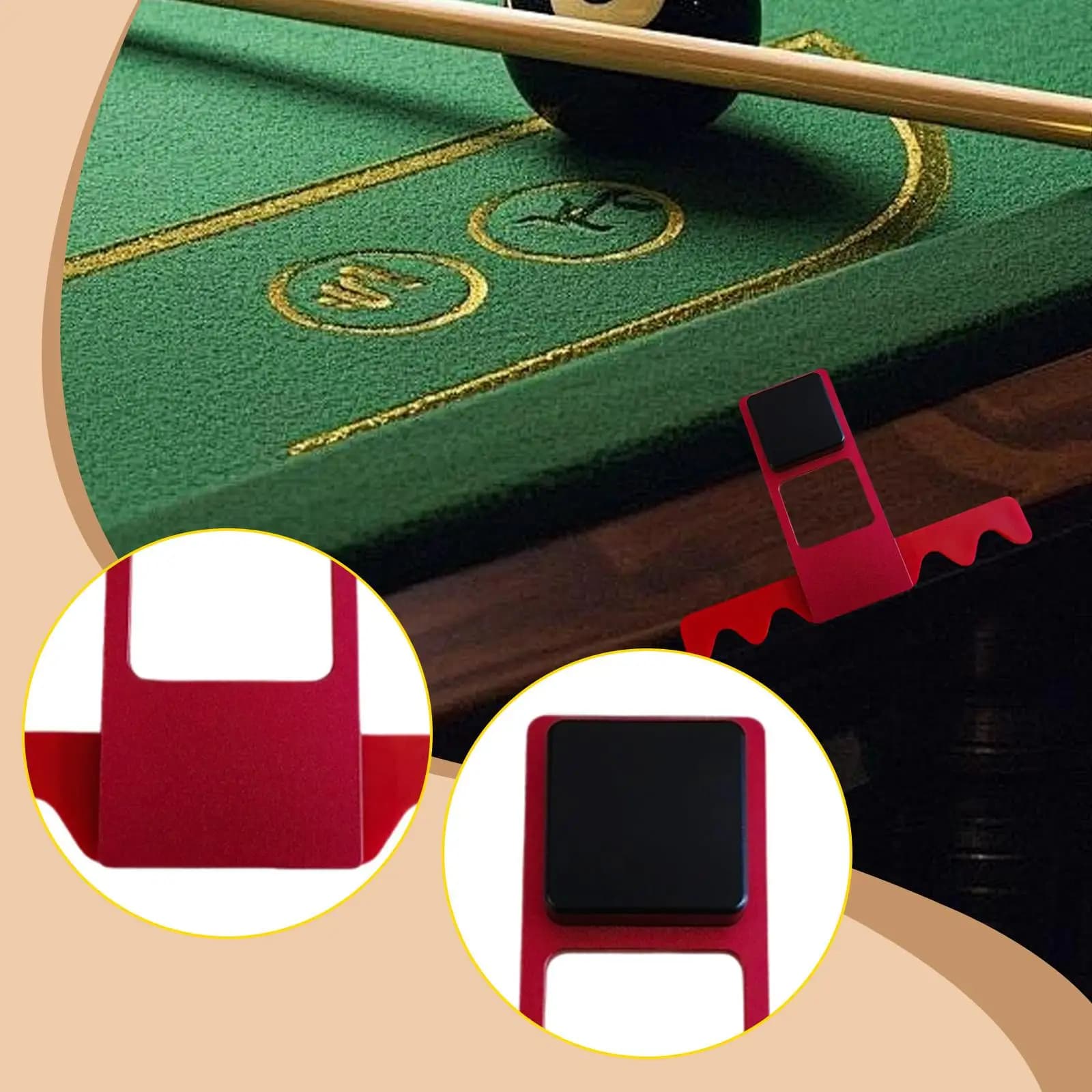 Pool Cue Holder, Aluminum Alloy Structure, Easy Using Cue Rest for Family Recreation Room And Community Game Lovers
