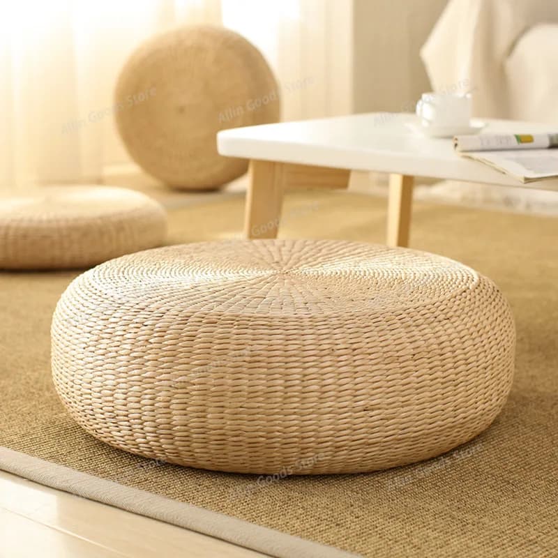 Japanese-style tatami futon cushion meditation ground meditation mat balcony rattan home straw