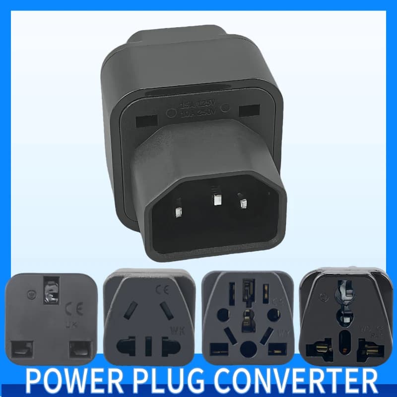 Spina adattatore di alimentazione da viaggio universale IEC320 UPS PDU C14 presa di alimentazione converti connettore adattatore presa di estensione Desktop del Computer