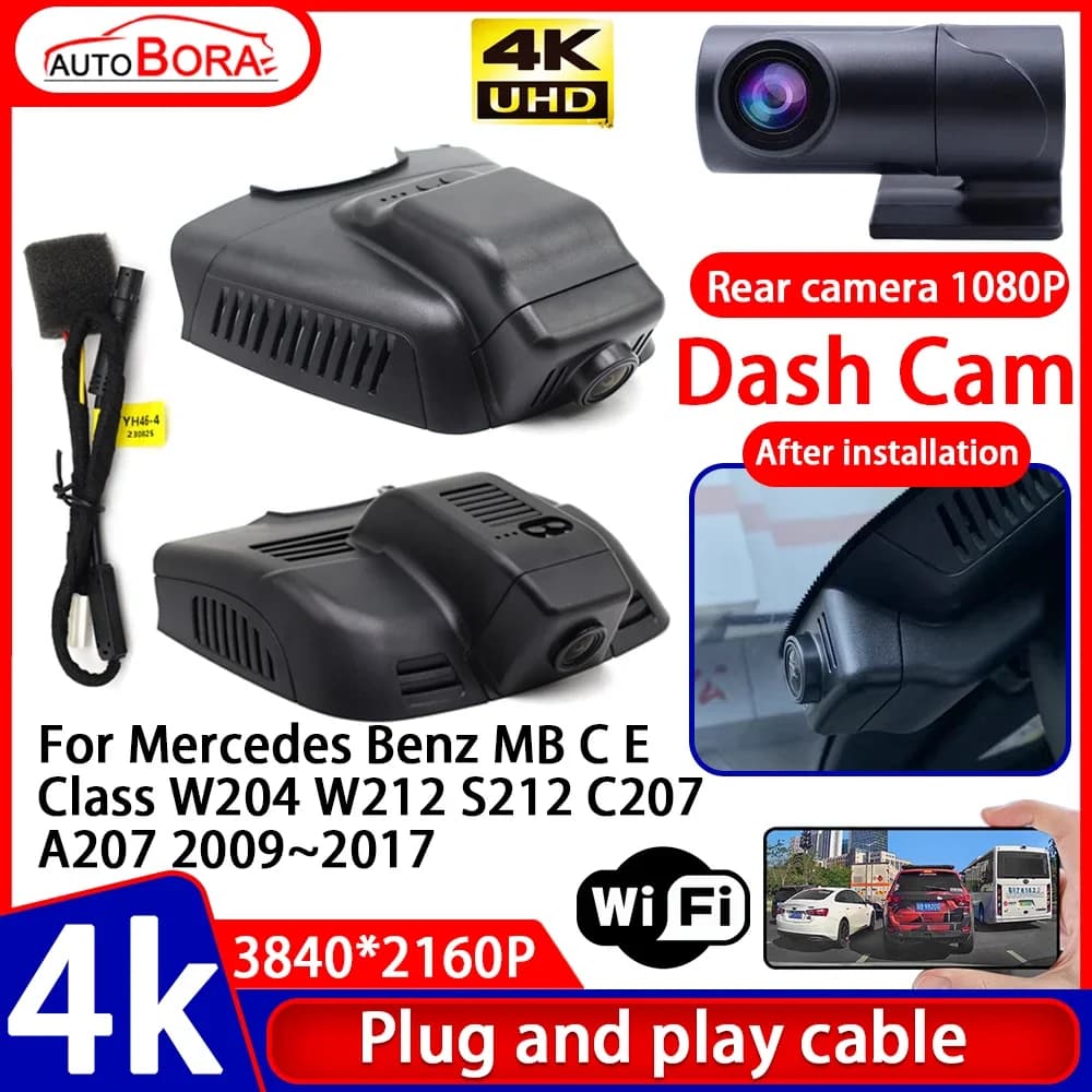 Videoregistratore 4K UHD Plug and Play DVR per auto Dash Cam per Mercedes Benz MB Classe CE W204 W212 S212 C207 A207 2009 ~ 2017