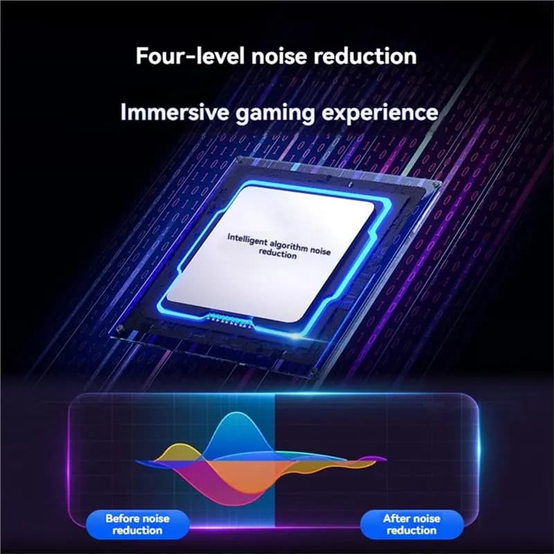 AAAEL-Microphone RGB game with USB noise cancellation for recording and streaming on PC with touch-mute button