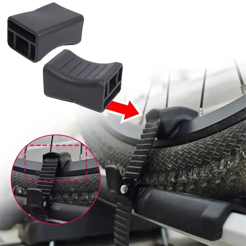 Roof Rack Bike Wheel Adapter Straps with Cushion Bicycle Frame Steel Ring Protection Pad for Thule 599 598 591 568 564 561 532