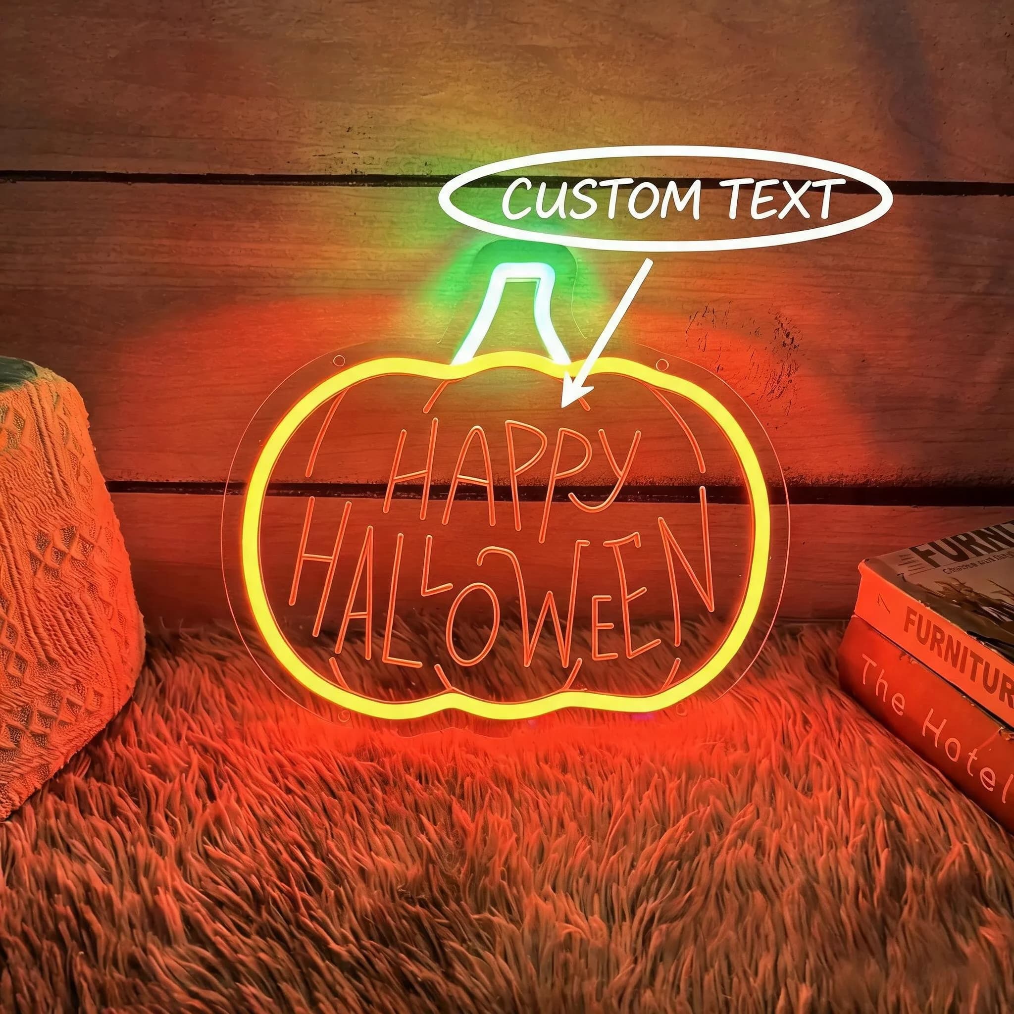 Halloween Neon Sign Custom Pumpkin Neon Light For Home Bedroom Business Shop Halloween Party Decoration Wall Decor