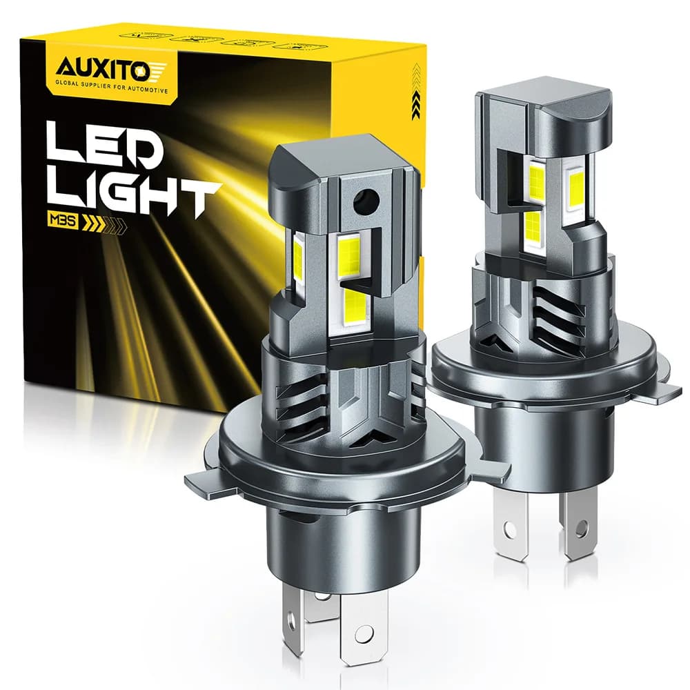 2x AUXITO CANBUS H4 LED Headlight for Cars With Fan Turbo Lights 30000LM 70W H4 LED High Low Beam Car Head Lamp No Error 12V 24V