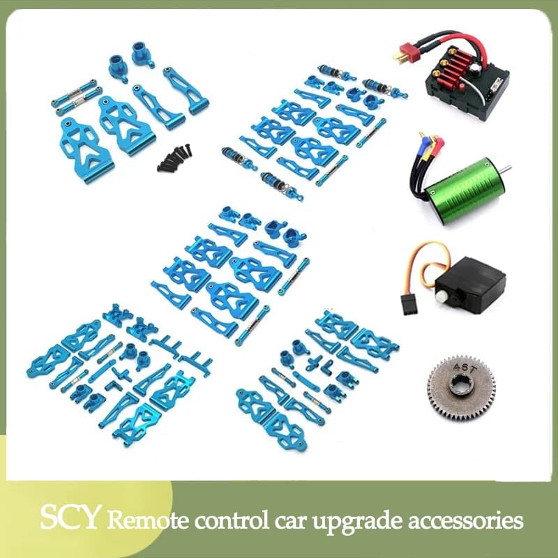 SCY 16101 16102 16103 16201 16101 Pro RC Auto 1:16 Blu Pezzi di ricambio in metallo aggiornati Modello 4WD/Pezzi di ricambio originali 6312 6313 6314