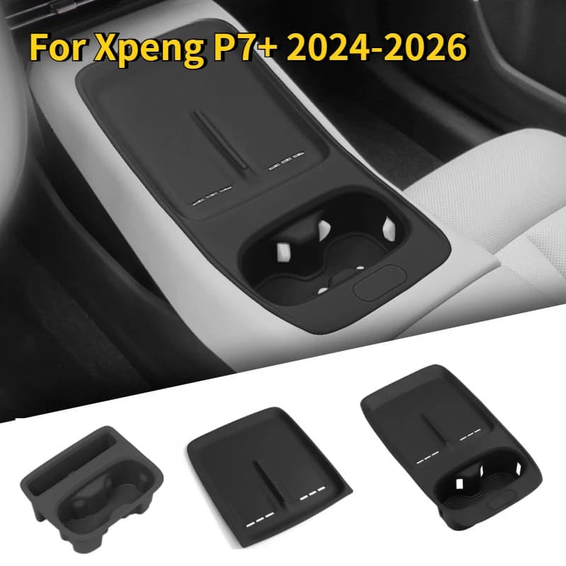 Wallet and Wireless Charging Pad for Xpeng P7+ 2024-2026, Protective Mat for Telephone, Car Accessories