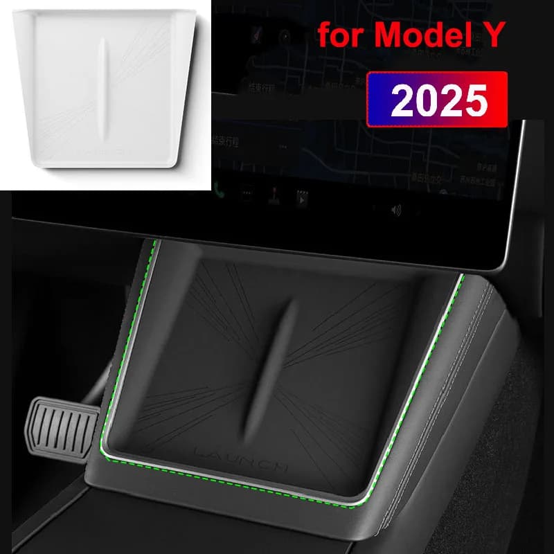 For TESLA Model Y Juniper Launch 2026 2025 Wireless Charging Silicone Pad Central Control Charger Protector Cover Non-Slip Mat