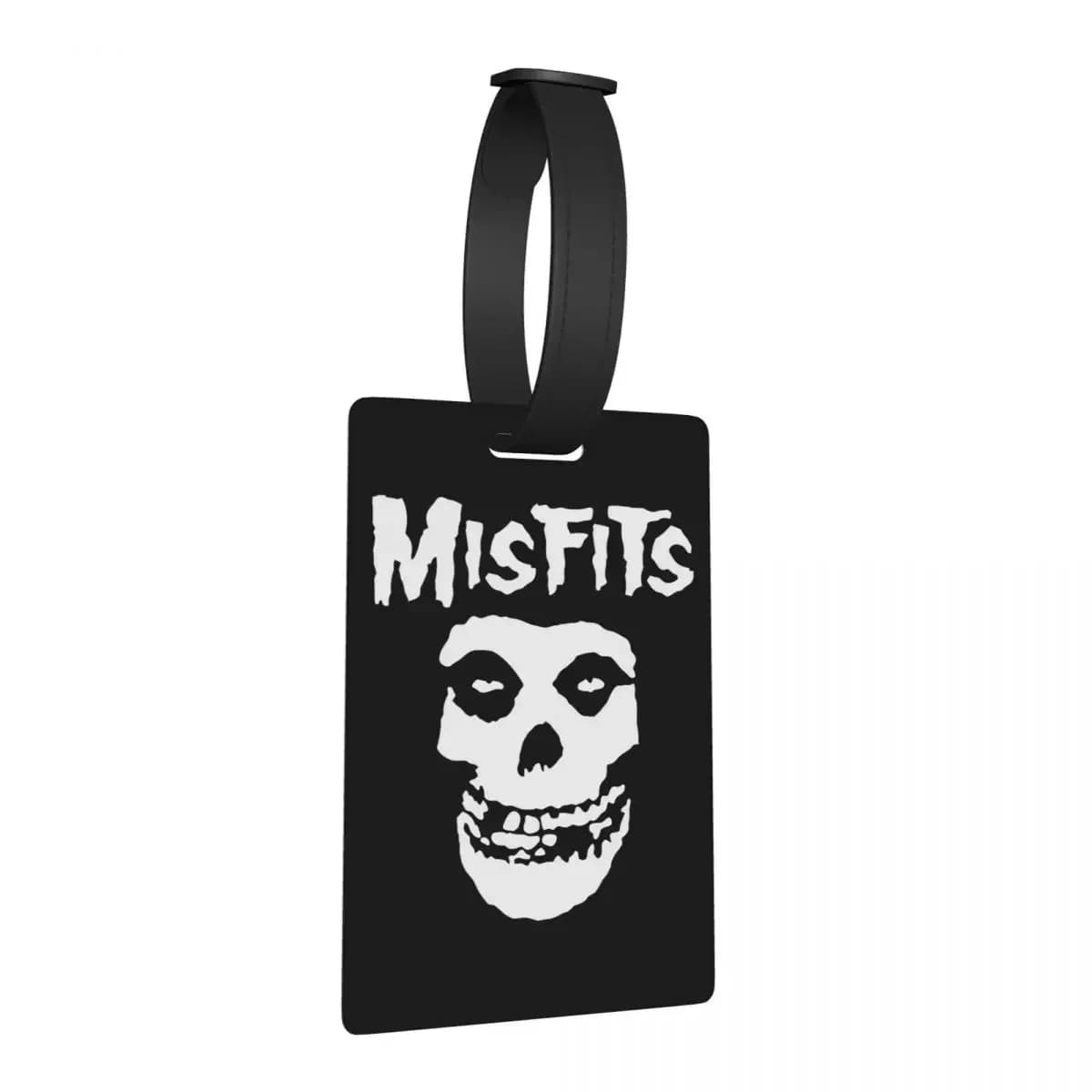 Bat Skull Misfits Skull Mesh Etichette per bagagli Accessori per valigie Moda da viaggio Etichetta per imbarco per bagagli Porta etichette ID Nome Indirizzo