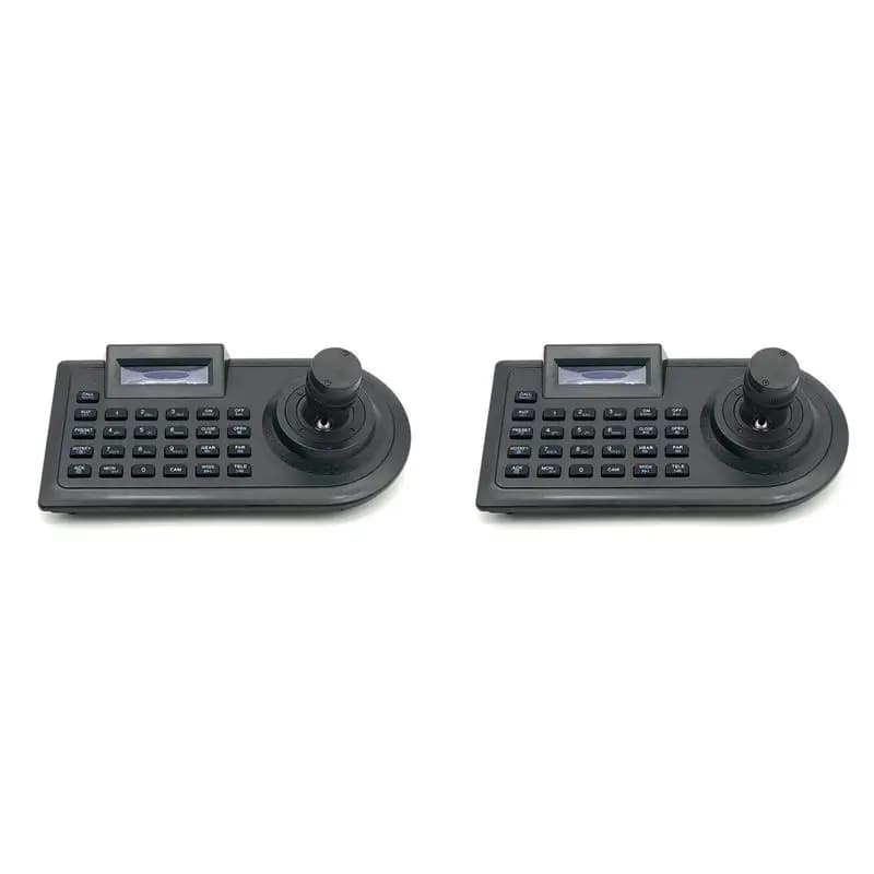 2X Joystick 3D a 3 Assi, Tastiera Controller CCTV per Telecamere di Sicurezza AHD PTZ, Decoder DVR NVR Pelco, Spina EU